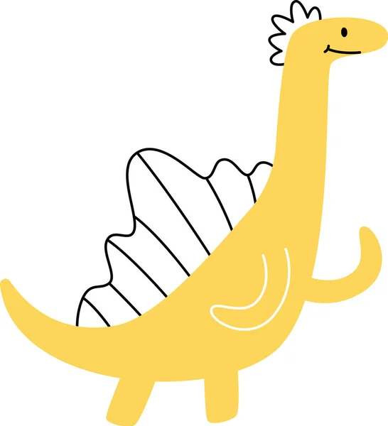 Ilustração Vetor Dinossauro Infantil Bonito — Vetor de Stock