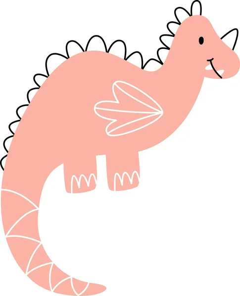 Niedliche Kindliche Dinosaurier Vektor Illustration — Stockvektor