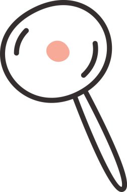 Lined Lolipop Şeker Vektörü İllüstrasyonu