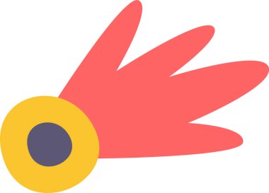 Uçan yıldız simgesi vektör illüstrasyonu