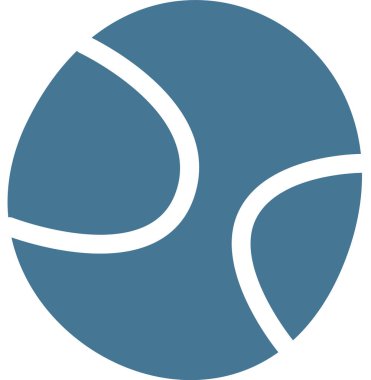 Tenis topu ikonu vektör illüstrasyonu