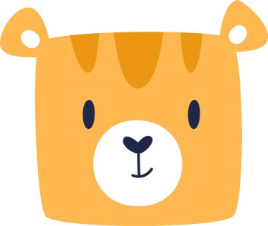 Oyuncak Ayı Başı Vektör İllüstrasyonu