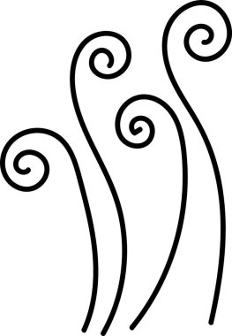 Soyut Eğri Çizgi Vektörü İllüstrasyonu