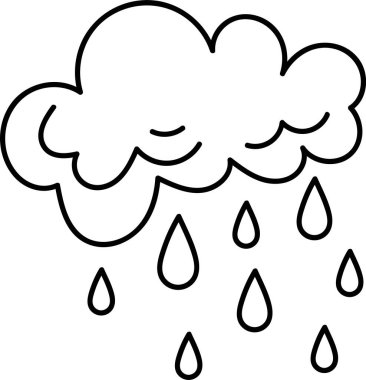 Yağmurlu Bulut Katmanlı Vektör Çizimi