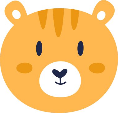 Oyuncak Ayı Başı Vektör İllüstrasyonu