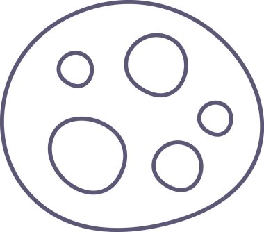 Lined Gezegen Simgesi Vektör İllüstrasyonu