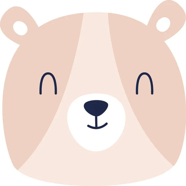 Αρκούδα Κεφάλι Κλειστά Μάτια Διανυσματική Απεικόνιση — Διανυσματικό Αρχείο