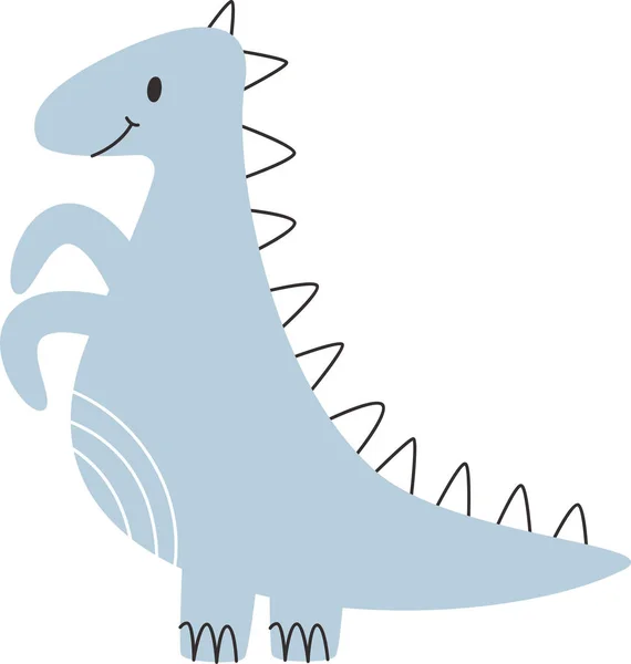Childish Baby Dinosaur Vector Illustration — Stock Vector