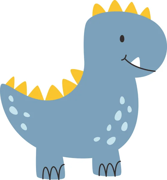Childish Baby Dinosaur Vector Illustration — Stock Vector