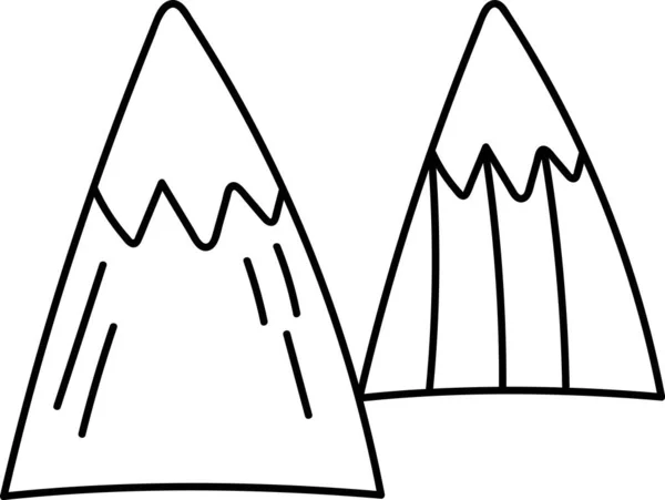 Montañas Forradas Abstractas Vector Ilustración — Archivo Imágenes Vectoriales