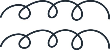 Soyut Eğri Çizgi Vektörü İllüstrasyonu