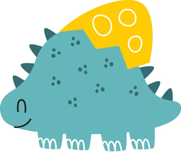 Dinosaurio Recién Nacido Huevo Vector Ilustración — Archivo Imágenes Vectoriales