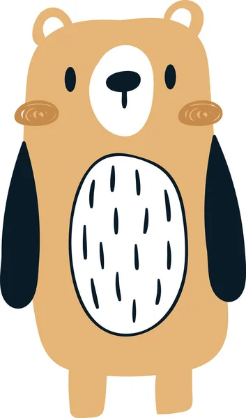 Παιδική Αστεία Αρκούδα Διανυσματική Εικονογράφηση — Διανυσματικό Αρχείο