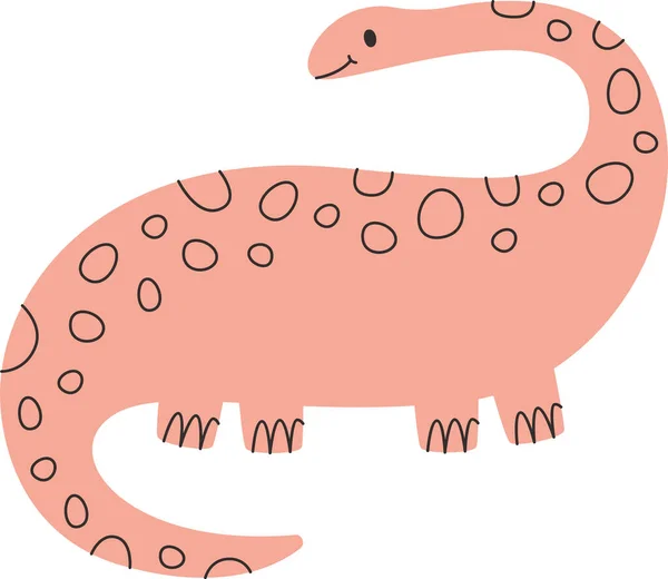 Illustrazione Vettoriale Del Dinosauro Carino Infantile — Vettoriale Stock