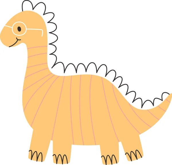 Динозавр Окулярами Векторні Ілюстрації — стоковий вектор
