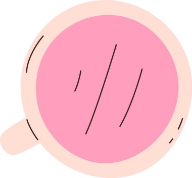 İçecek Vektörü İllüstrasyonlu Kupa