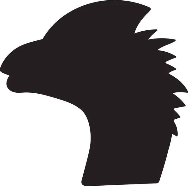 Dinosaur Head Silhouette Vector Illustration — Stock Vector