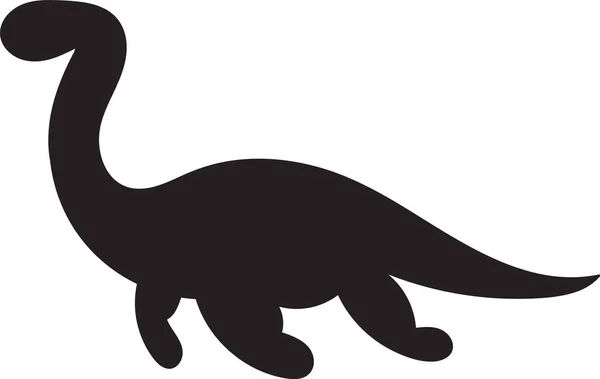 Silueta Animal Dinosaurio Vector Ilustración — Vector de stock