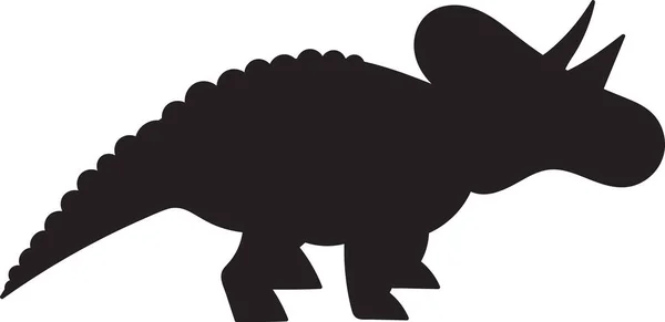 Illustrazione Vettoriale Della Silhouette Animale Del Dinosauro — Vettoriale Stock