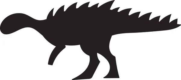 Illustration Vectorielle Silhouette Animale Dinosaure — Image vectorielle