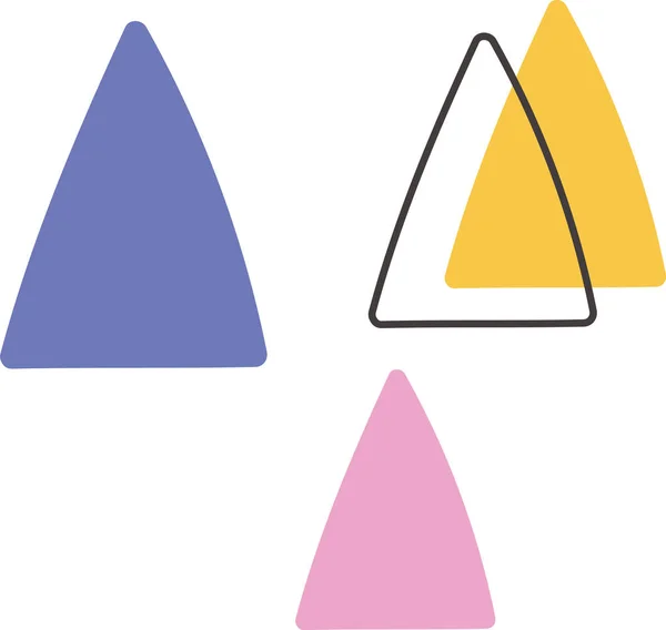 Αφηρημένη Απεικόνιση Διανυσματικών Σχημάτων Τριγώνου — Διανυσματικό Αρχείο
