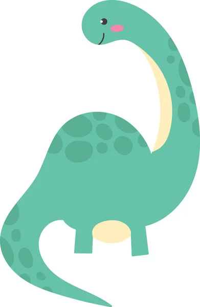 Söt Dinosaurie Djur Vektor Illustration — Stock vektor