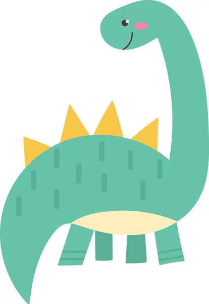 Cute Dinosaur Animal Vector Illustration — Stock Vector