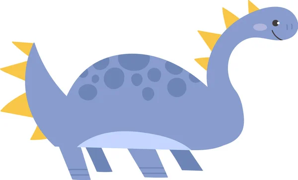 Graziosa Illustrazione Vettoriale Animale Del Dinosauro — Vettoriale Stock