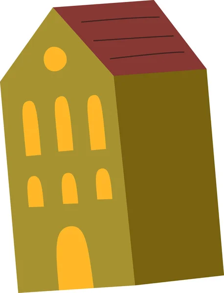Desenhos Animados Casa Construção Vetor Ilustração —  Vetores de Stock