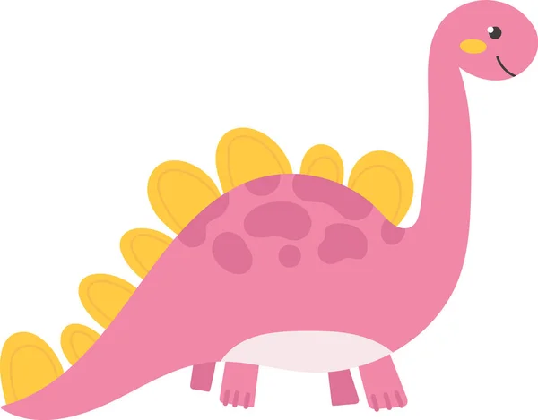 Lindo Dinosaurio Animal Vector Ilustración — Archivo Imágenes Vectoriales