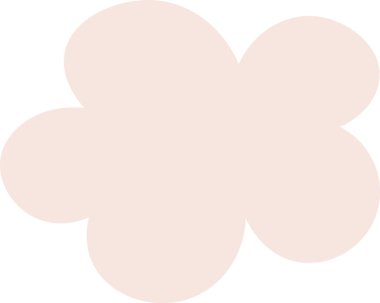 El Çizimi Bulut Vektörü İllüstrasyonu