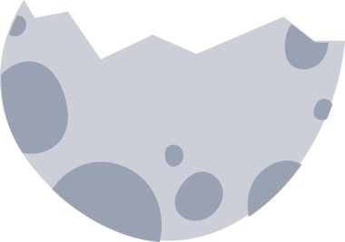 Yumurta Kabuğu Simgesi Vektör İllüstrasyonu