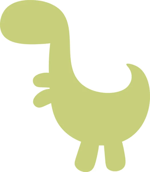 Baby Dinosaur Silhouette Vector Ilustração — Vetor de Stock