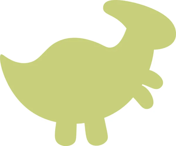 Baby Dinosaurie Silhuett Vektor Illustration — Stock vektor