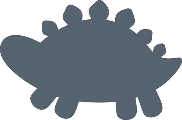 Baby Dinosaurus Silhouet Vector Illustratie — Stockvector