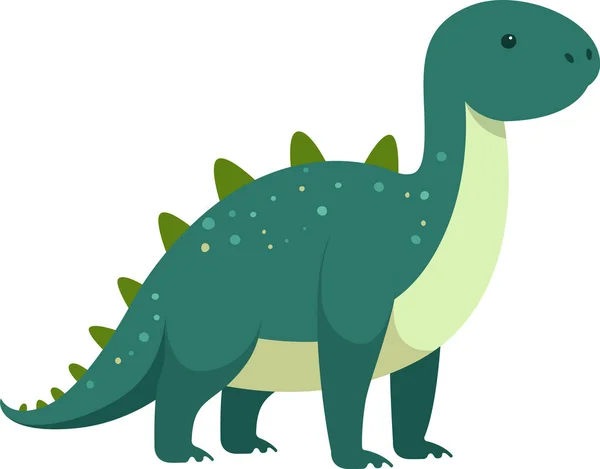 Divertido Dinosaurio Pie Vector Ilustración — Vector de stock