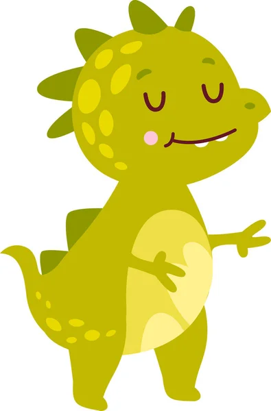 Cute Childish Ilustracja Wektor Dinozaurów — Wektor stockowy