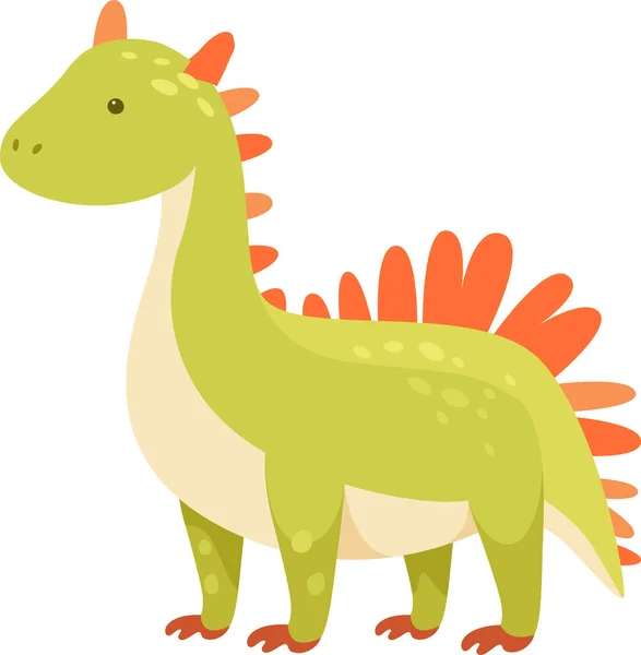 Funny Standing Dinosaur Vector Illustration — Stock Vector
