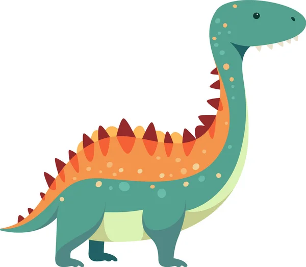 Смішний Стоячий Динозавр Векторні Ілюстрації — стоковий вектор