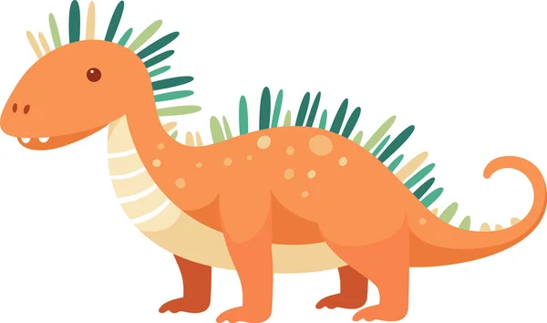 Funny Standing Dinosaur Vector Illustration — Stock Vector