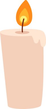 Yanan Mum Simgesi Vektör İllüstrasyonu