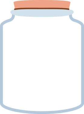 Boş cam kavanoz vektör çizim