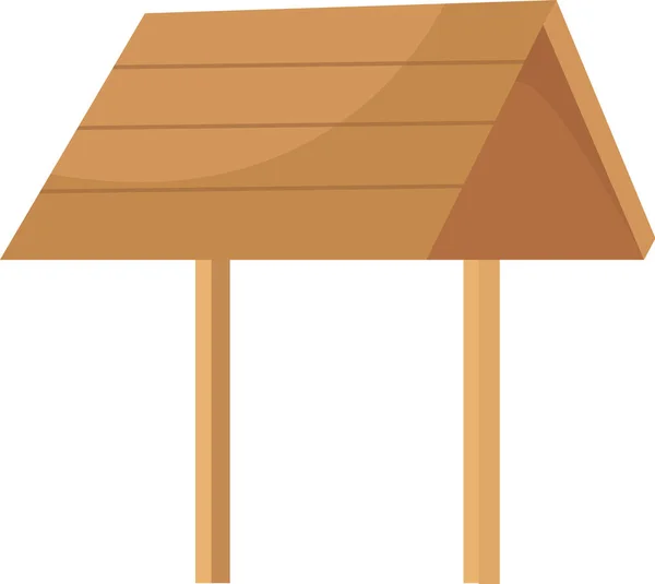 Wooden Roof Structure Vector Illustration — Stock Vector