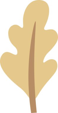 Meşe Ağacı Yaprak Vektörü İllüstrasyonu