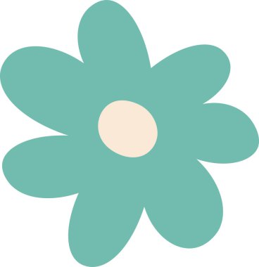 El Çizimi Çiçek Başlı Vektör İllüstrasyonu