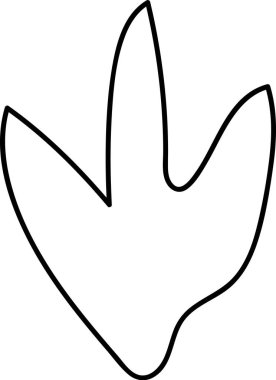 Dinozor Pençesi Parça Çizgili Vektör İllüstrasyonu