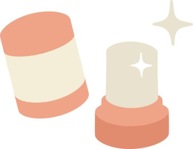 Dudak parlatıcısı Eko Kozmetik Vektör İllüstrasyonu