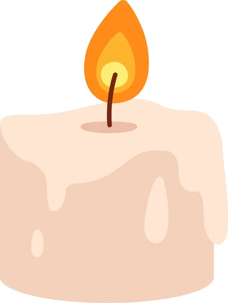 Burning Candle Εικονογράφηση Διάνυσμα Εικονίδιο — Διανυσματικό Αρχείο