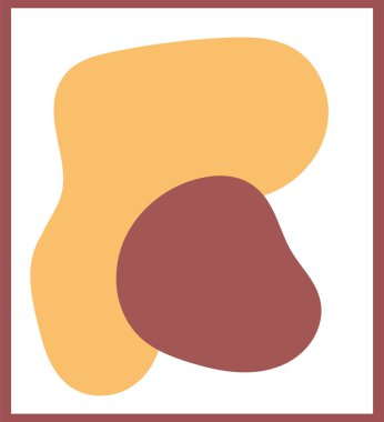 Çerçeve Vektörü İllüstrasyonunda Soyut Boyama