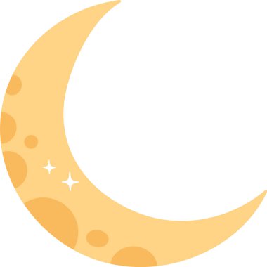 Genç Ay Yıldızı Vektör İllüstrasyonu